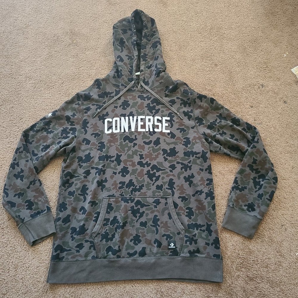 Limited Men Converse All-Star Camouflage Pullover Hoodie Size 2XL